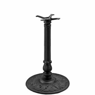 decorative vintage disk base at counter height