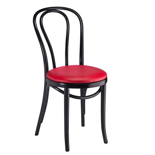 Spectrum Round Tube Steel Chair Upholstered Seat Bentwood Style Spoke Cafe QTY 1