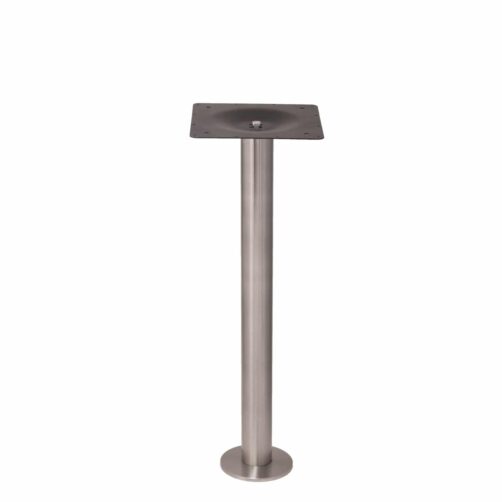 Table Bases: Contemporary Bases: 4008-28-SSCH thin profile stainless steel bolt down base at counter height