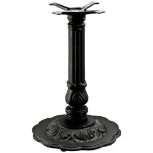 decorative vintage disk base at dining height