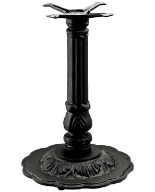 decorative vintage disk base at dining height