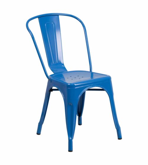 Chairs: Metal Frame Chairs: Blue Metal Side Chair blue metal side chair