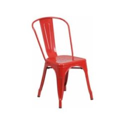Red Metal Side Chair