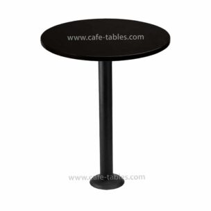 round absolute black granite top with bolt down base