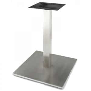 21x21in square stainless steel base at dining height