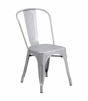 Chairs: Metal Frame Chairs: Silver Metal Side Chair silver metal side chair