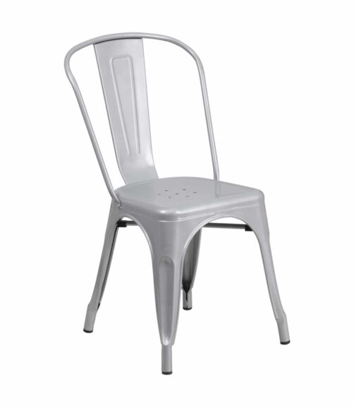 Chairs: Metal Frame Chairs: Silver Metal Side Chair silver metal side chair