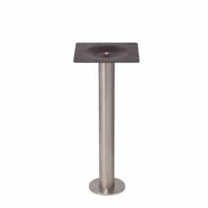 stainless steel thin profile bolt down base at dining height