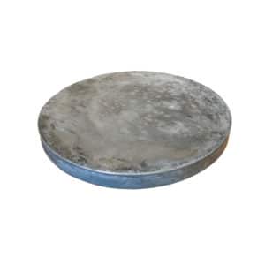 round pre-patina zinc top