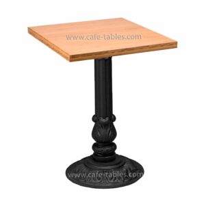 Table Tops: Bamboo: Bamboo with Pieta Base square bamboo top with vintage pieta base