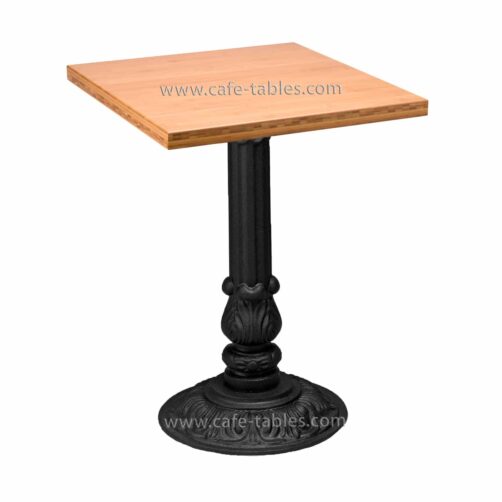 Table Tops: Bamboo: Bamboo with Pieta Base square bamboo top with vintage pieta base