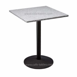 Table Tops: Quartz & Granite: Sesame White with Disk Base square sesame white granite top with disk base