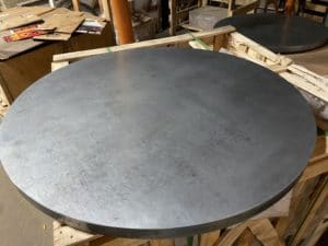 patina zinc table top - simple