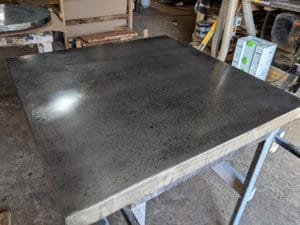 patina zinc table top - misted finish