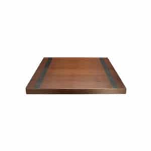 custom metal inlay wood table top