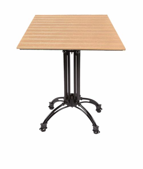 square outdoor teak table top with margate 4 base