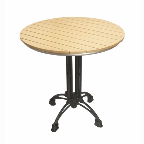 round teak top with margate 4 base