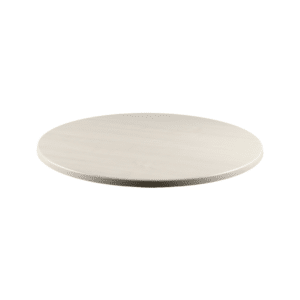 indoor/outdoor werzalitz tabletop, round white wood