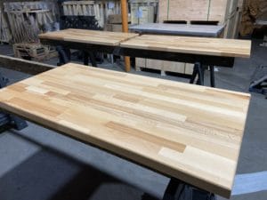 natural butcher block table top