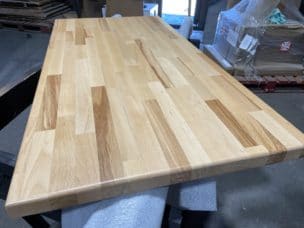 natural butcher block table top