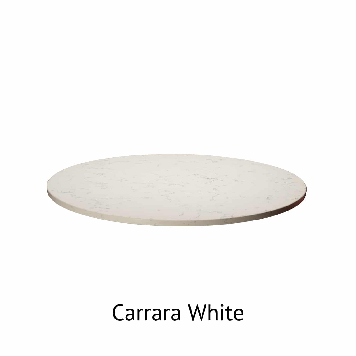 Carrara White Quartz Table Tops, 48 Inch Round Oak Table Top