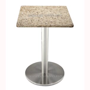 square giallo ornamental top with stainless steel disk base