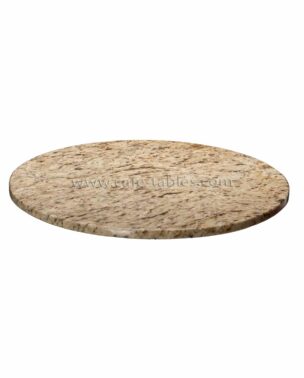 round giallo ornamental granite top