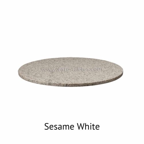 Table Tops: Quartz & Granite: Sesame White Round Sesame White Granite Table Top