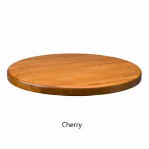 round solid oak butcher block table top, cherry