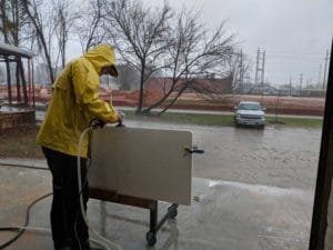 polishing granite