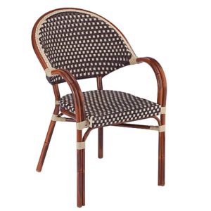 5209-AR Aluminum and Cane Chairs, with Arms