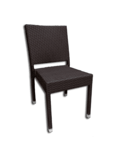 espresso balboa weave series chair without arms