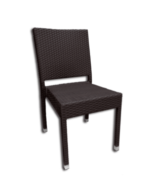 espresso balboa weave series chair without arms