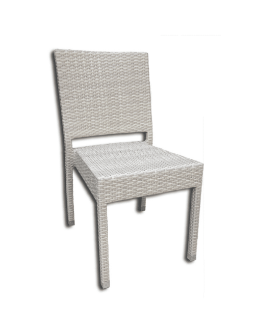 Chairs: Outdoor Chairs: Weave Series Balboa Side Chair Ivory ivory balboa weave series chair without arms