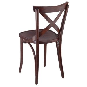 x-back bentwood side chair, walnut