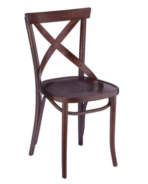 x-back bentwood side chair, walnut