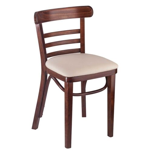 Chairs: Wood Frame Chairs: 1105-PS eleven 05 side chair in walnut with cushion
