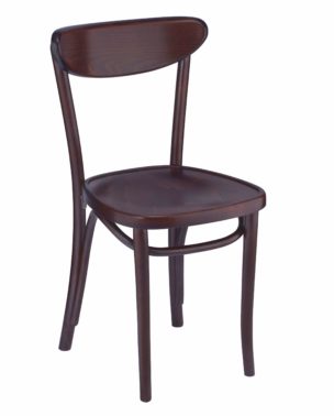 oval bentwood side chair, walnut