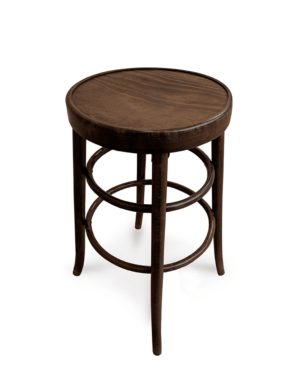 walnut backless hairpin bar stool