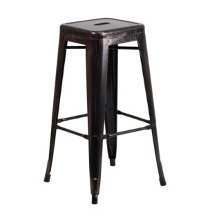 Chairs: Backless Barstools: Metal Barstool antique gold metal bar stool