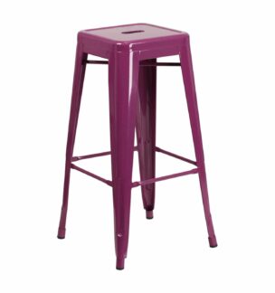 purple metal bar stool