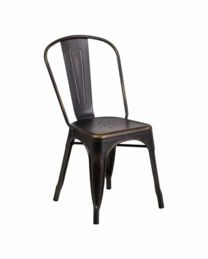Chairs: Metal Frame Chairs: Distressed Copper Metal Side Chair Chairs: Metal Frame Chairs: Distressed Copper Metal Side Chair