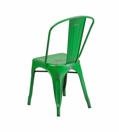 Chairs: Metal Frame Chairs: Distressed Green Metal Side Chair Chairs: Metal Frame Chairs: Distressed Green Metal Side Chair