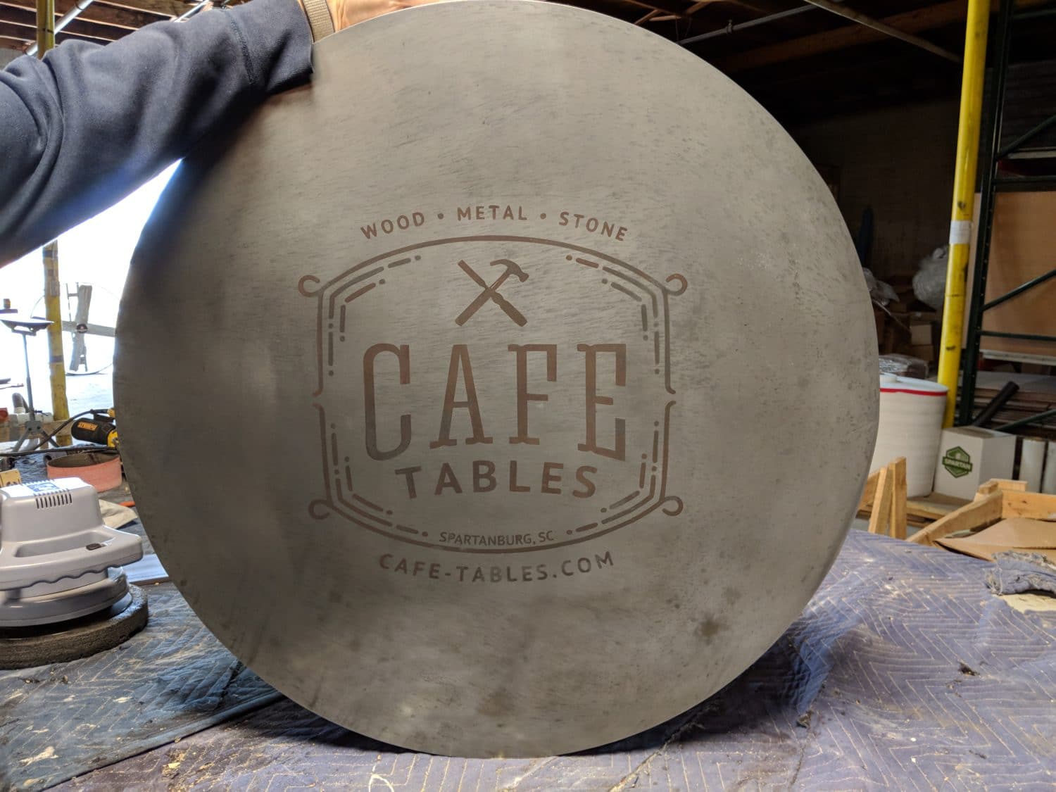 custom logo zinc table top