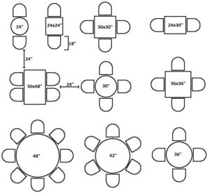 table seating layout model