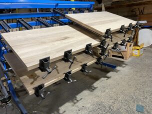 ash plank table top, unfinished