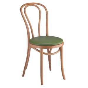 natural bentwood chair with padded seat
