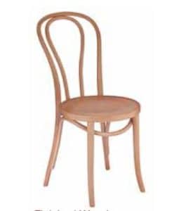 natural bentwood chair with veneer seat