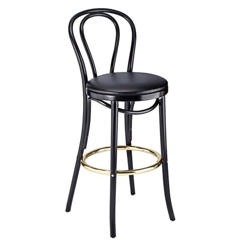 black bentwood bar stool