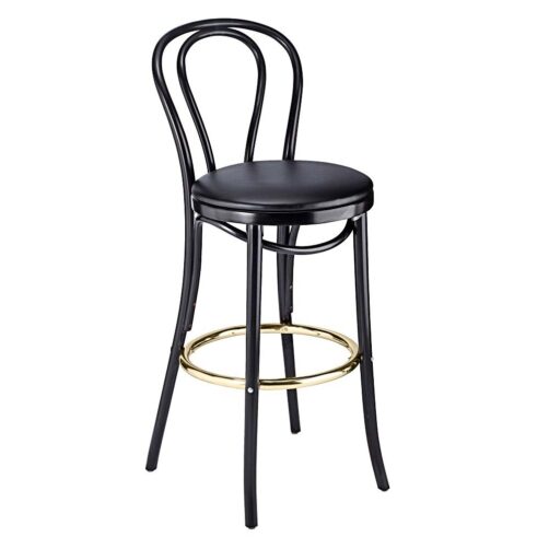 Chairs: Wood Frame Chairs: Bentwood Barstool black bentwood bar stool